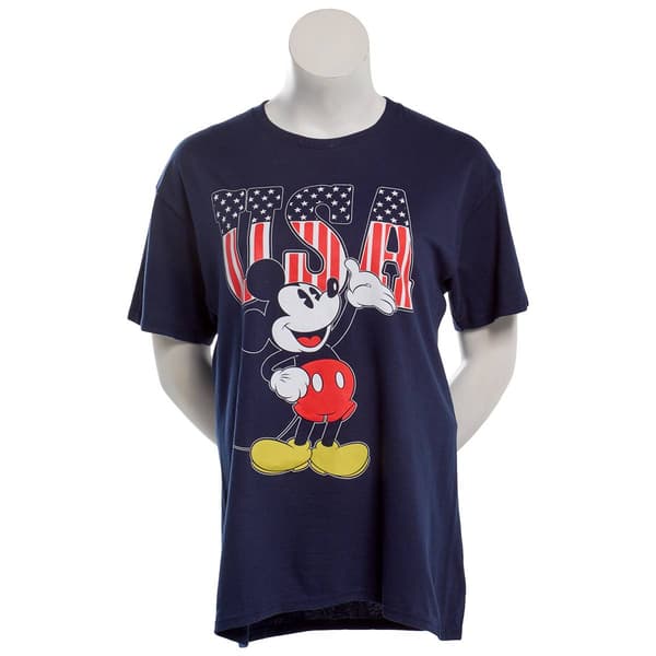 Juniors Hybrid Mickey USA Boyfriend Tee