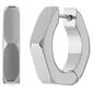 Mens Lynx Stainless Steel Stud Hoop Earring - image 1