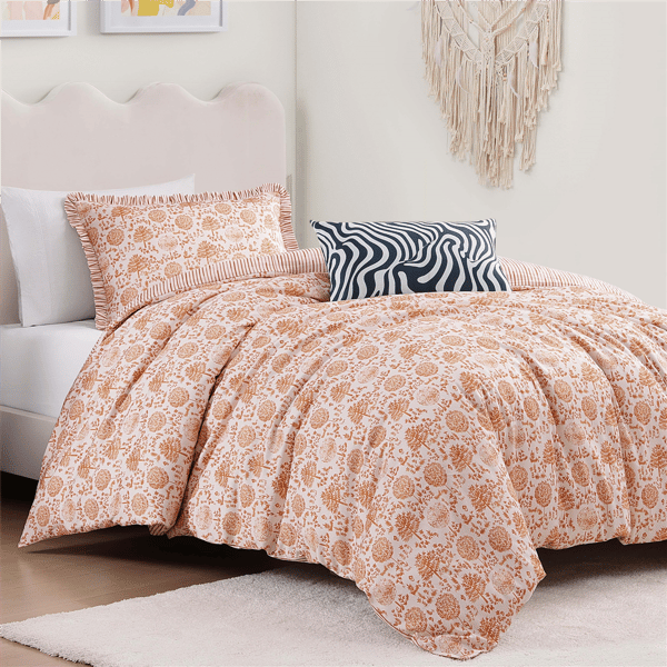 BebeTeen By Bebejan Clay Trees Reversible Comforter Set