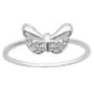 Marsala 6.5mm Sterling Silver CZ Accent Butterfly Ring - image 1