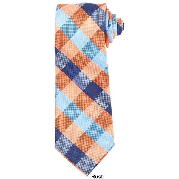 Mens John Henry® Char Plaid Tie