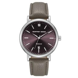 Mens Geoffrey Beene Genuine Diamond Grey Dial Watch - GBA0045SL