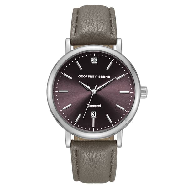 Mens Geoffrey Beene Genuine Diamond Grey Dial Watch - GBA0045SL - image 