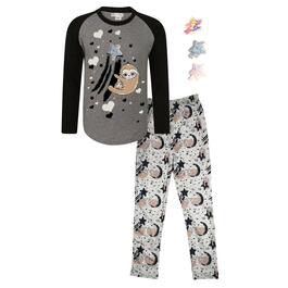 Girls Mi Amore Gigi Sloth Interchangeable Star Pajama Set