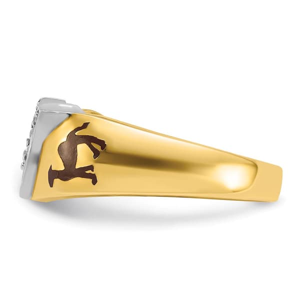 Mens Diamond Classics&#8482; 10kt. Two-Tone Diamond Shriners Ring