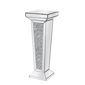 HomeRoots Silver Glass & Faux Crystals Pedestal Accent Table - image 2