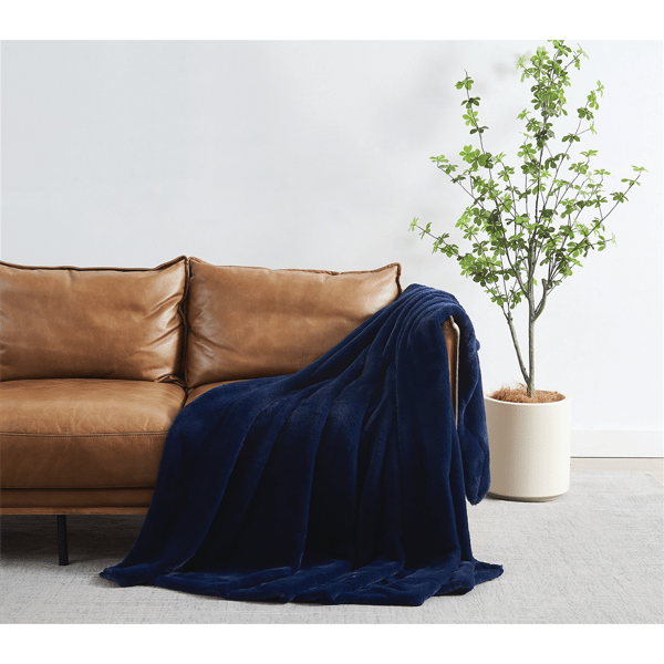 Royal Velvet Luxe Faux Rabbit Fur Throw in Gift Box - image 