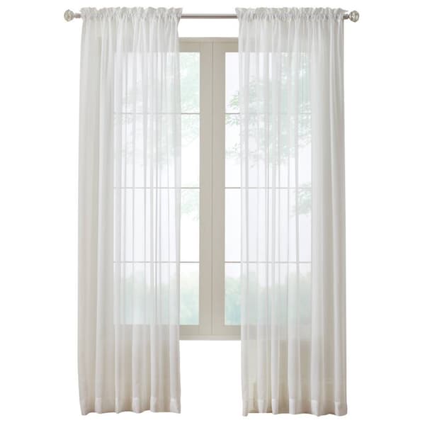 Rhapsody(tm) Voile Rod Pocket Curtain Panel - 104 Width