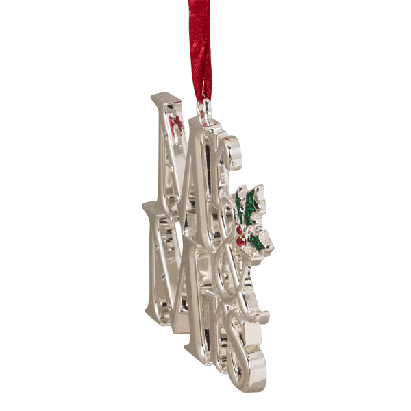 Northlight 3.75in. Silver-Plated "Mr and Mrs" Christmas Ornament