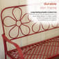 Alpine Daisy Backrest Metal Garden Bench - image 8