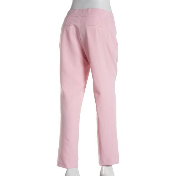 Petite Kasper Solid Slim Pants - Tutu Pink