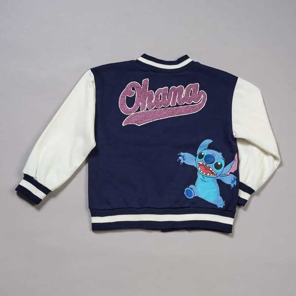Girls (4-6x) Disney Stitch Fleece Lined Bomber Jacket