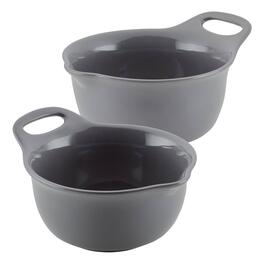 Rachael Ray 2pc. Ceramic Mixing Bowl Set - Dark Grey