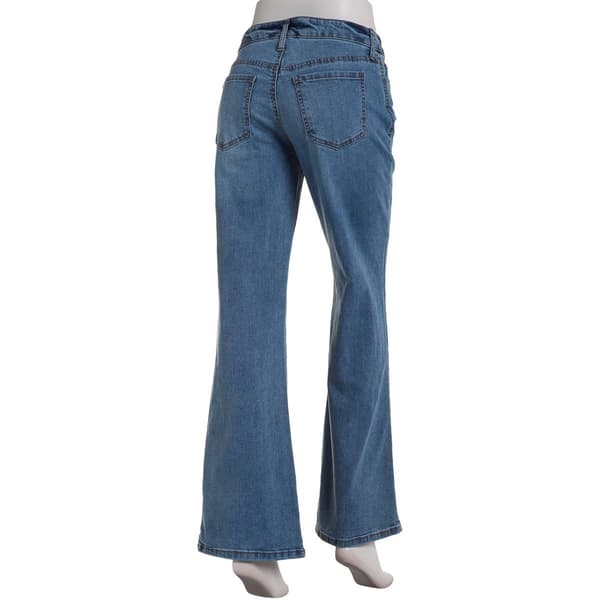 Juniors Celebrity Pink Mid Rise Baggy Flare Jeans