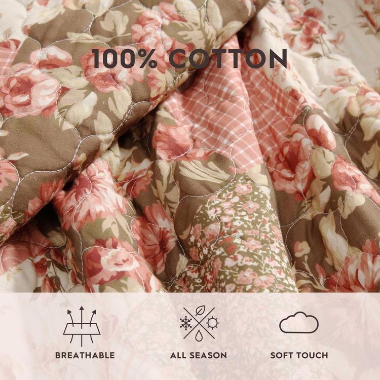 Laura Ashley Harrietta Patchwork Cotton Quilt Set
