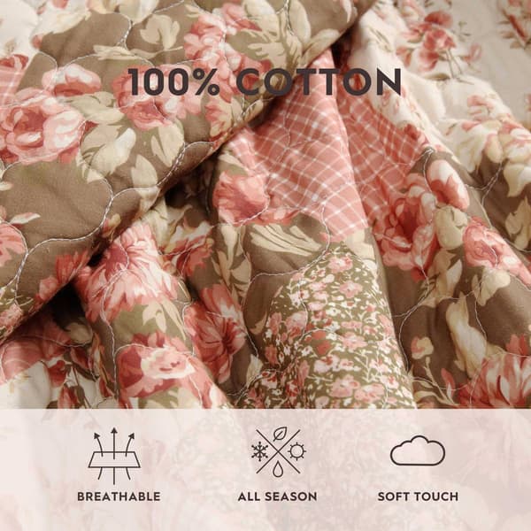 Laura Ashley Harrietta Patchwork Cotton Quilt Set