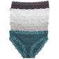 Womens Laura Ashley(R) 5Pk ribbed Bikini Panties - LS6625-5PKAO - image 1
