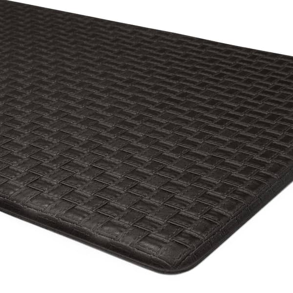 Achim Woven-Embossed Faux-Leather Anti-Fatigue Mat