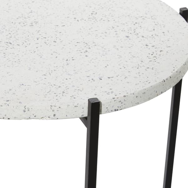 9th & Pike® Black Contemporary Terrazzo Accent Table