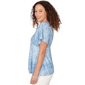 Womens Skye’s the Limit Sunny Blue Skies V Neck Layered Blouse - image 4