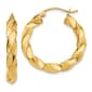 Gold Classics&#40;tm&#41; 14kt. Gold 4mm Twisted Hoop Earrings - image 1