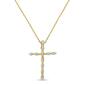 Haus of Brilliance 10kt. Gold Plated Diamond Cross Pendant - image 1