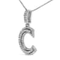 Haus of Brilliance Silver 7/8ctw. Lab Grown Diamond C Pendant - image 2