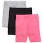 Girls (7-16) Star Ride(R) 3pk. Solid/Marled Bike Shorts - image 1