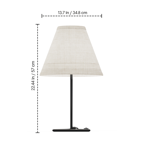 Infibrite 23in. Angular Base Table Lamp with Conical Shade
