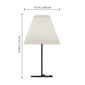 Infibrite 23in. Angular Base Table Lamp with Conical Shade - image 7