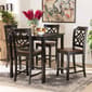 Baxton Studio Nicolette Two-Tone Brown Wood 5pc. Pub Set - image 7