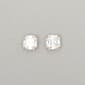 Yellow 10kt. Gold Over Silver Cubic Zirconia Studs - image 1