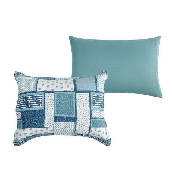 Spirit Linen Home&#8482; 8pc Bed-in-a-Bag Green Geo Comforter Set