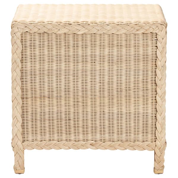 bali & pari Lanica Japandi Rattan 3-Drawer Nightstand