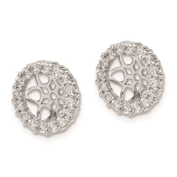 Pure Fire White Gold Lab Grown Diamond 7.5mm Earring Jackets