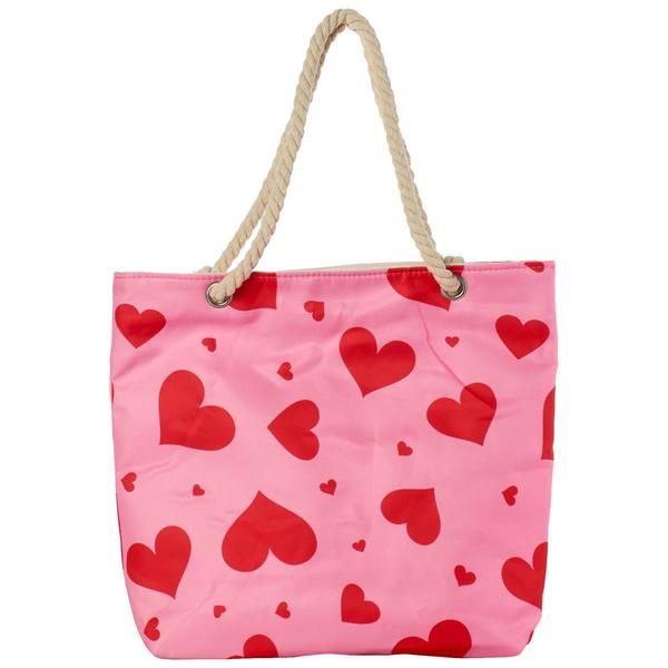 Womens Renshun Hearts Canvas Tote - image 