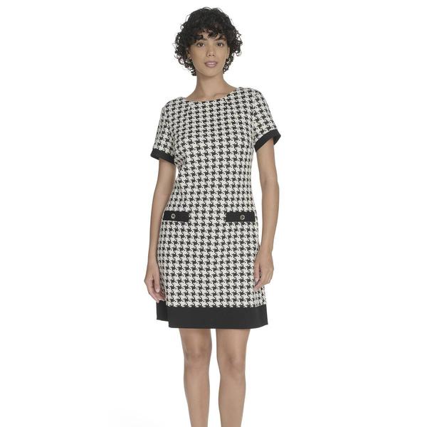 Womens Tommy Hilfiger Short Sleeve Houndstooth Knit Dress - image 