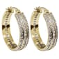 Gianni Argento Gold Plated Baguette Hoop Earrings - image 1