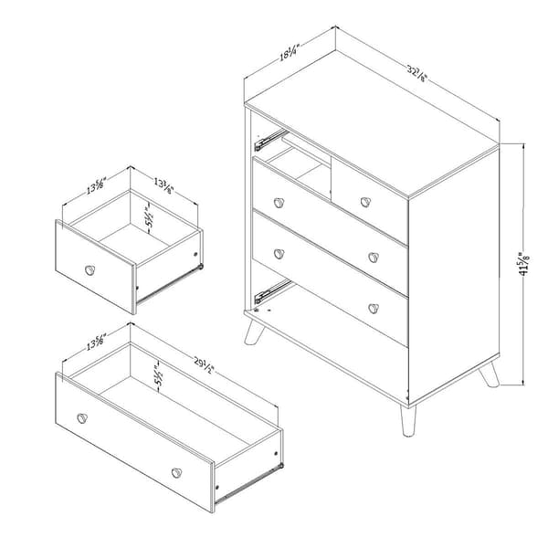 South Shore Yodi 5-Drawer Soft Elm Chest