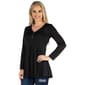 Womens 24/7 Comfort Apparel Long Sleeve Button V-Neck Tunic Top - image 3