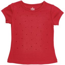Girls (4-6x) Star Ride® Short Sleeve Solid Rhinestone Tee