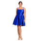Juniors Plus Blondie Nites Satin Corset Lace Up Back Skater Dress - image 2