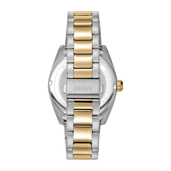 Mens DKNY Date Fluted Bezel Two-Tone Bracelet Watch-DK1G133M0055
