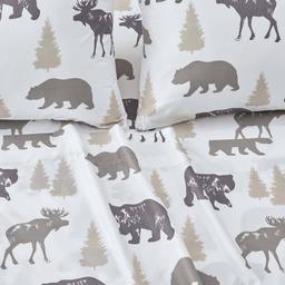 FreshFolds Mountain Ridge Lodge Bears Microfiber Sheet Set