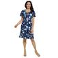 Plus Size Sami & Jo Flutter Sleeve Tie Neck Floral A-Line Dress - image 1
