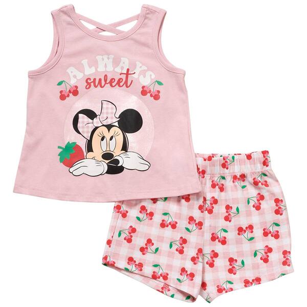 Toddler Girl Disney&#40;R&#41; Junior Minnie Always Sweet Tank & Shorts Set - image 