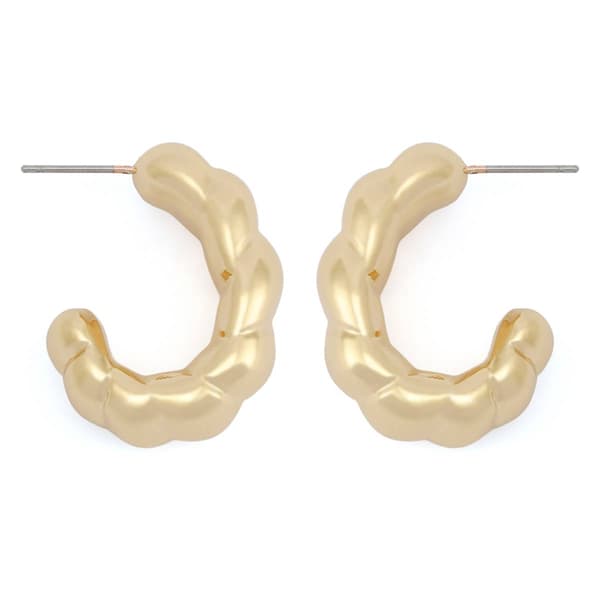 Steve Madden Vintage Textured Hoop Earrings