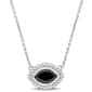 Sophia B 1 1/10ctw. Black & White Marquise Diamond Necklace - image 1