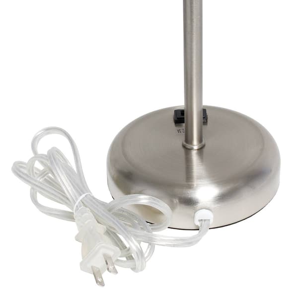 LimeLights Stick Lamp w/USB Port & Teal Fabric Shade-Set of 2