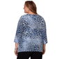 Plus Size Alfred Dunner Classics 3/4 Sleeve Leopard Blouse - image 2
